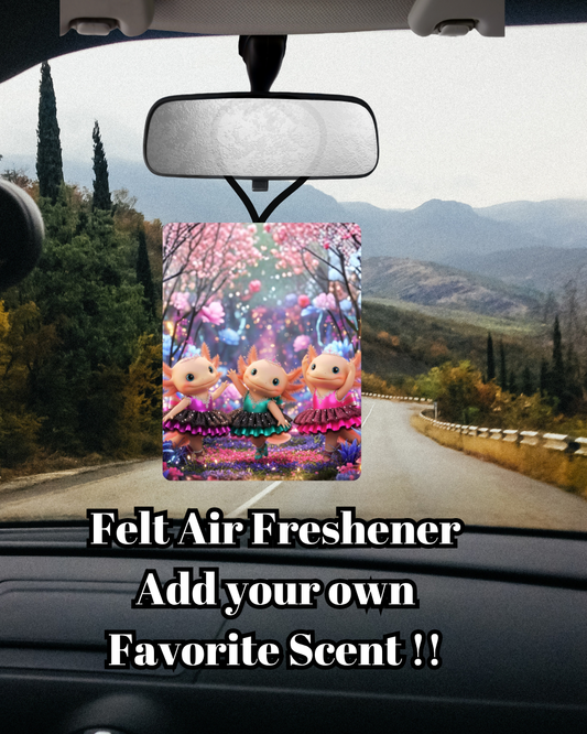 Axolotl Ballet Felt Air Freshener – Add Your Own Scent