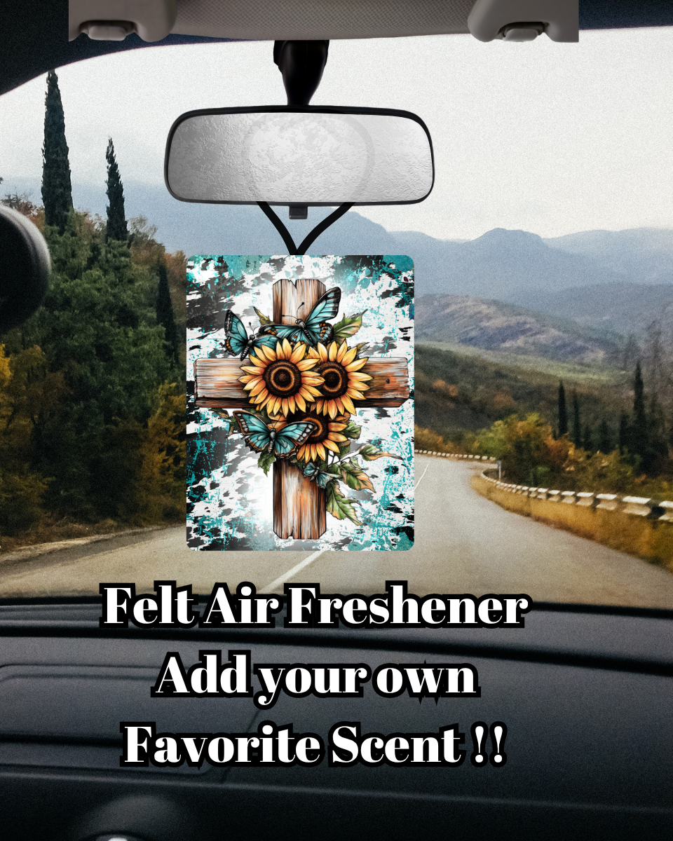 Turquoise Faith Felt Air Freshener Collection – Add Your Own Scent