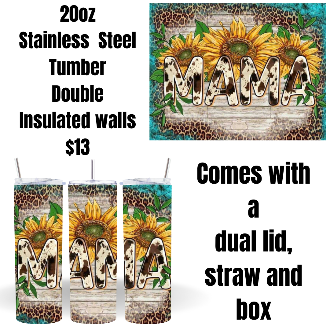 20 oz Mama Stainless Steel Tumblers