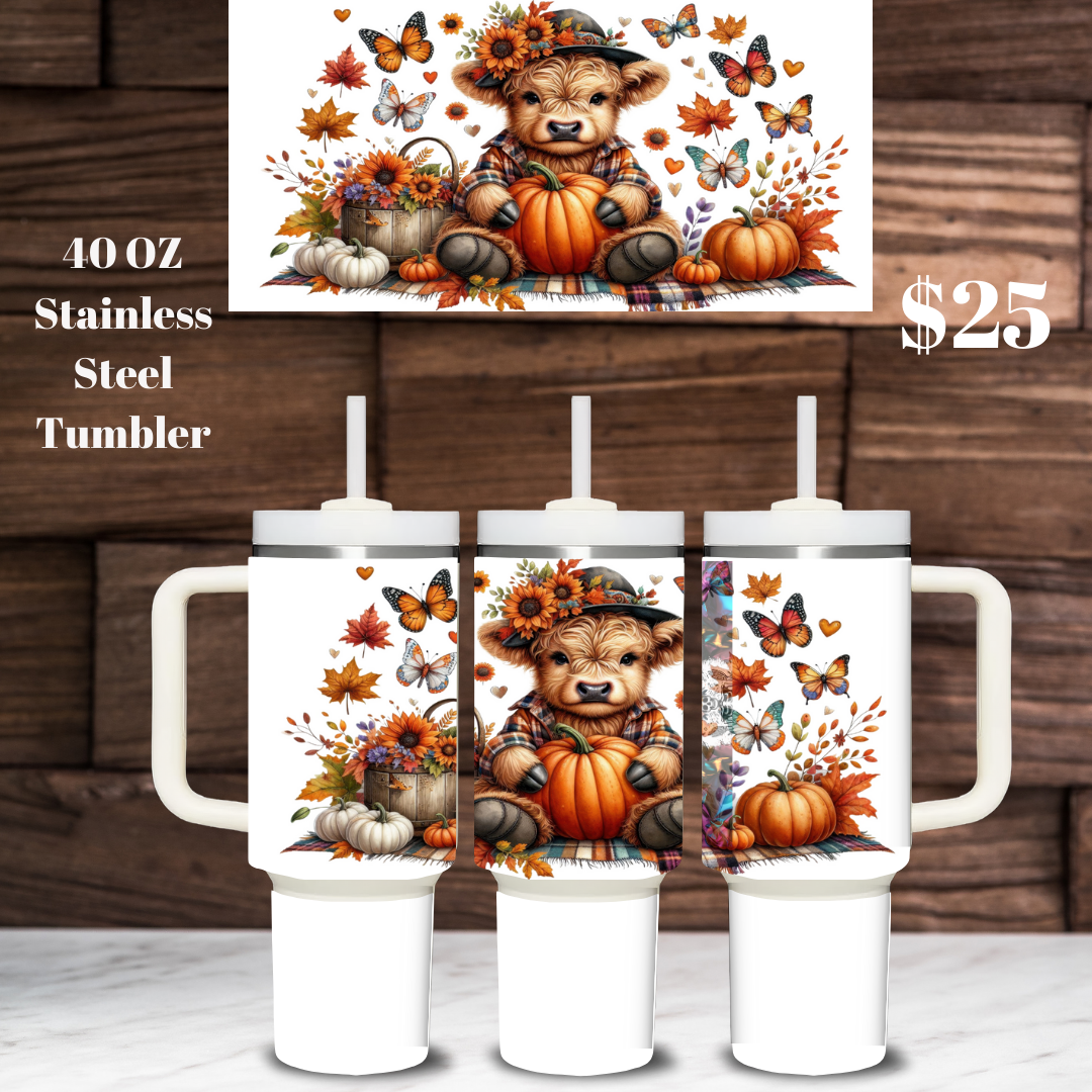 Highland Harvest 40 oz Stainless Steel Tumbler