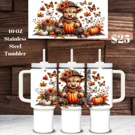Highland Harvest 40 oz Stainless Steel Tumbler