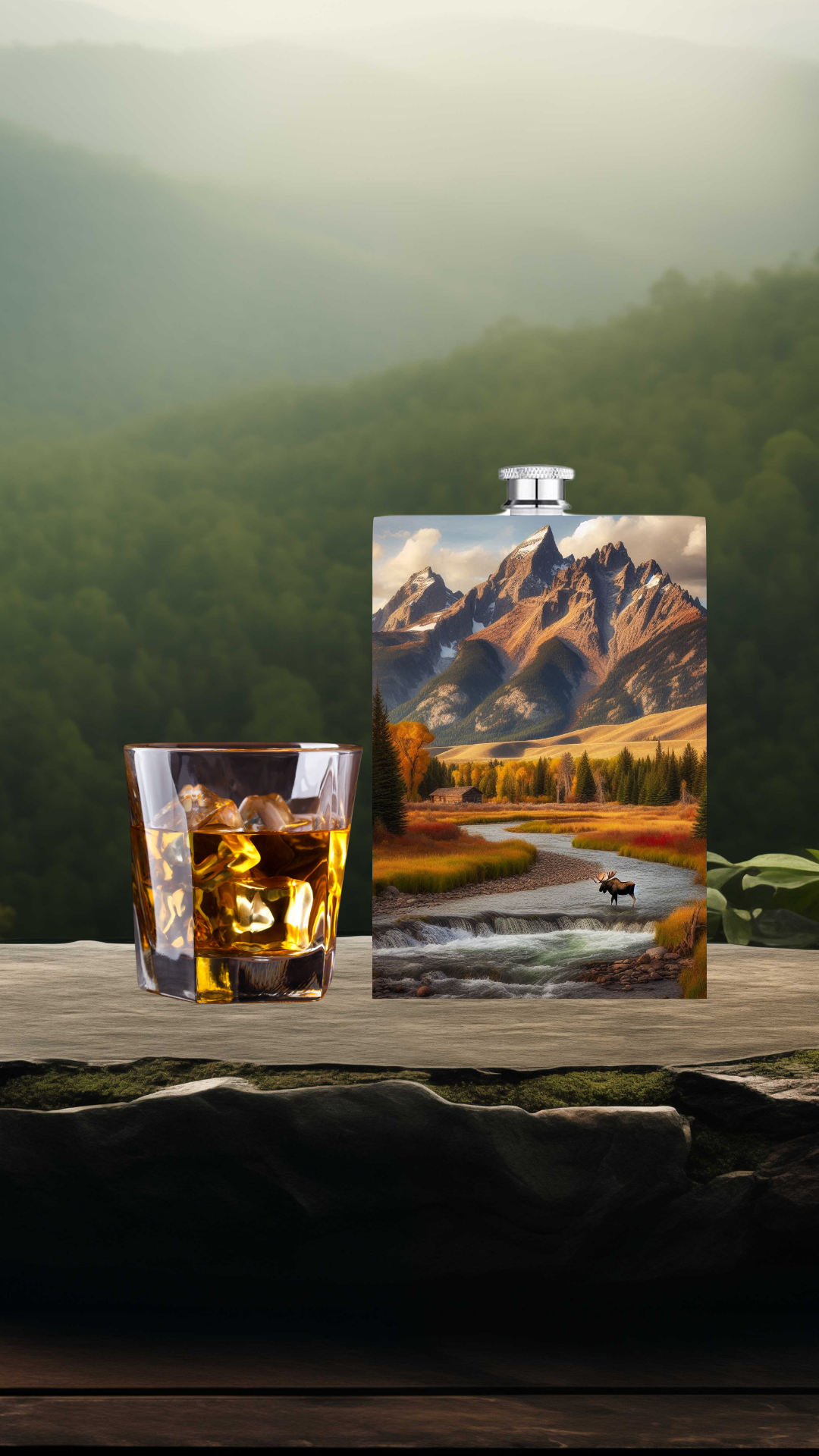 Majestic Moose Wilderness Flask Series