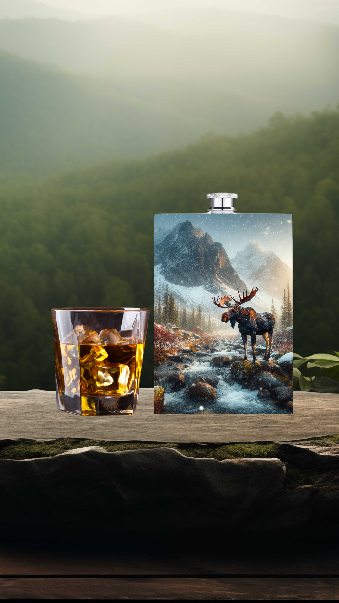 Majestic Moose Wilderness Flask Series