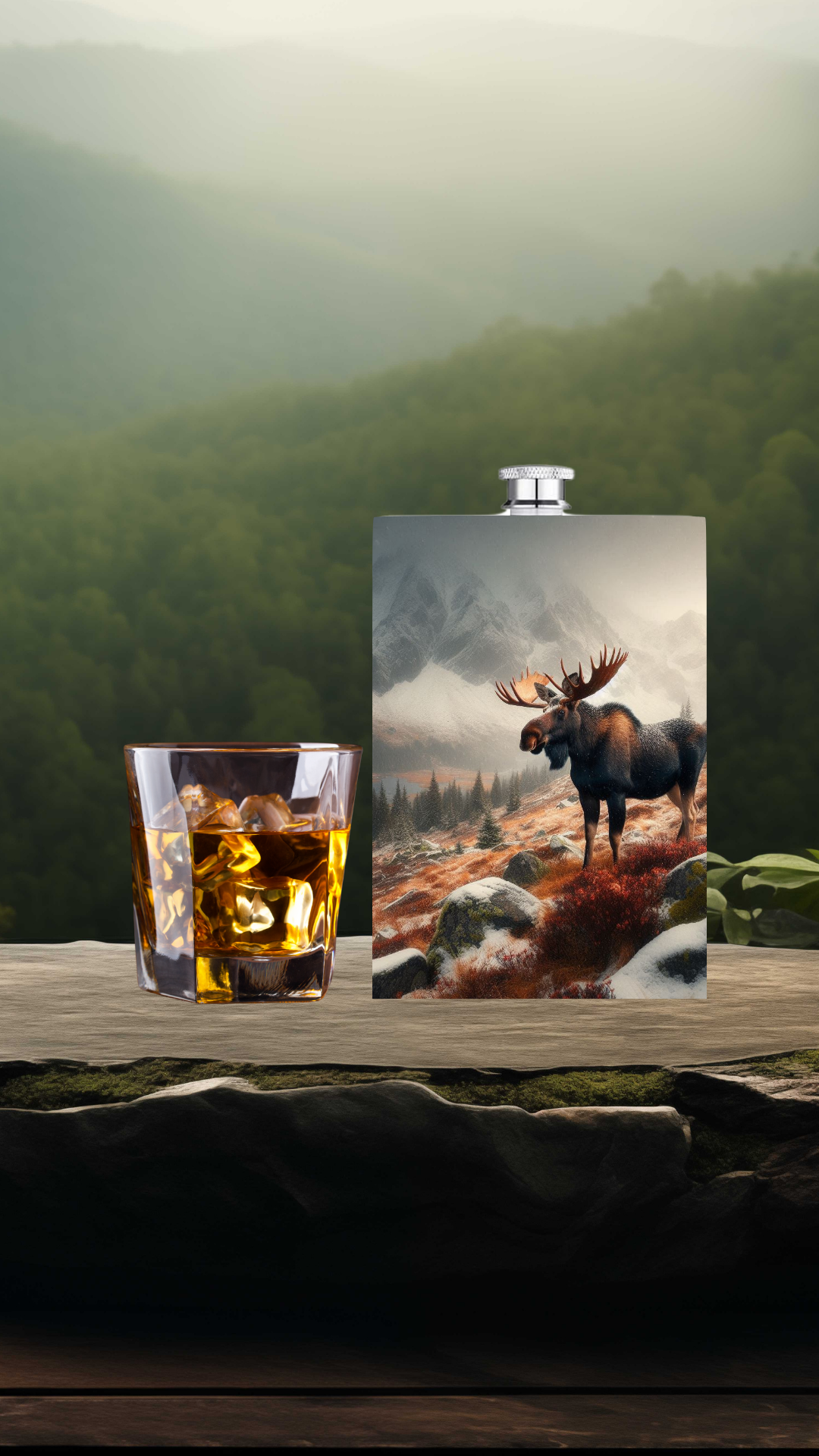 Majestic Moose Wilderness Flask Series