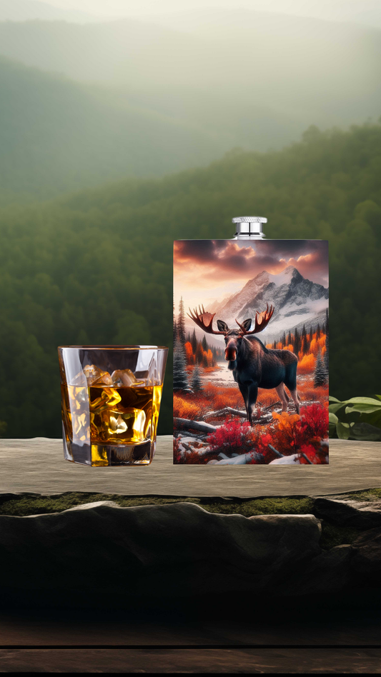 Majestic Moose Wilderness Flask Series