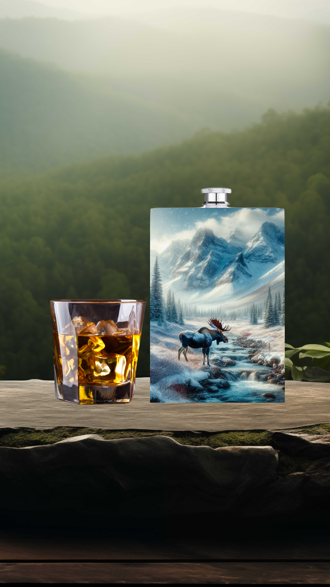 Majestic Moose Wilderness Flask Series