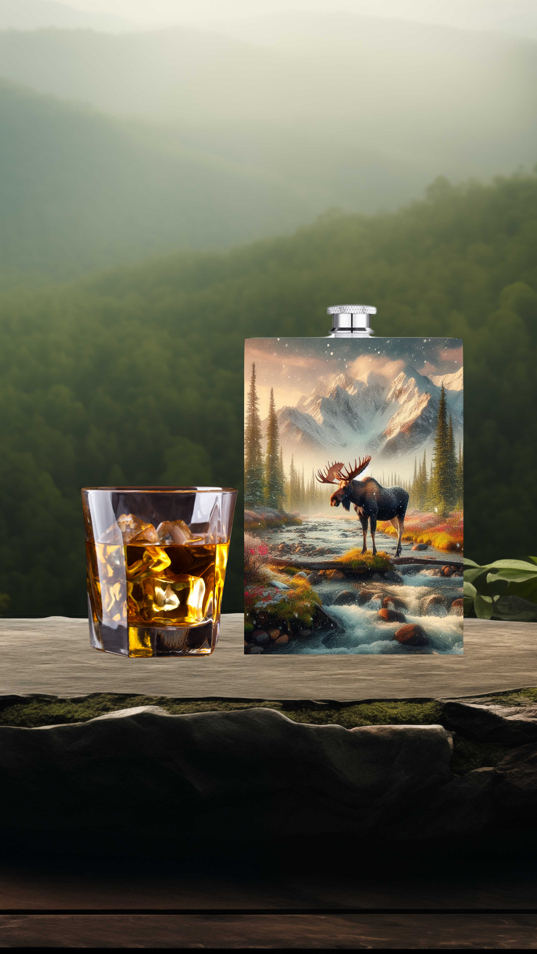 Majestic Moose Wilderness Flask Series