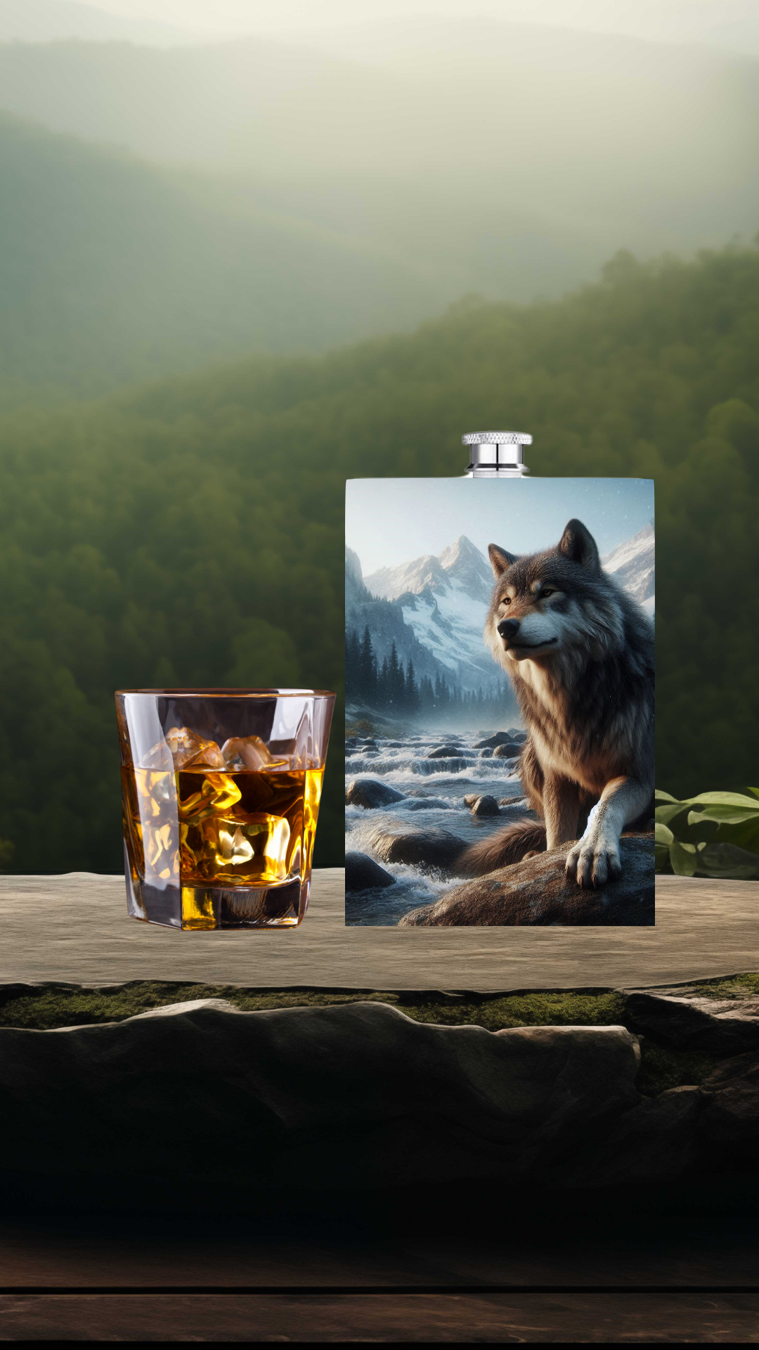 Majestic Wilderness Wolf Flasks – Collection