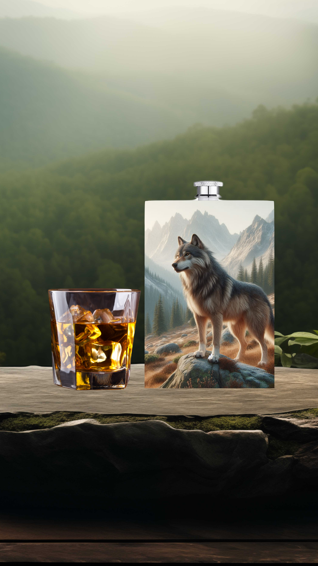 Majestic Wilderness Wolf Flasks – Collection