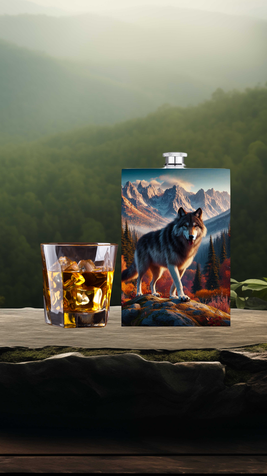 Majestic Wilderness Wolf Flasks – Collection