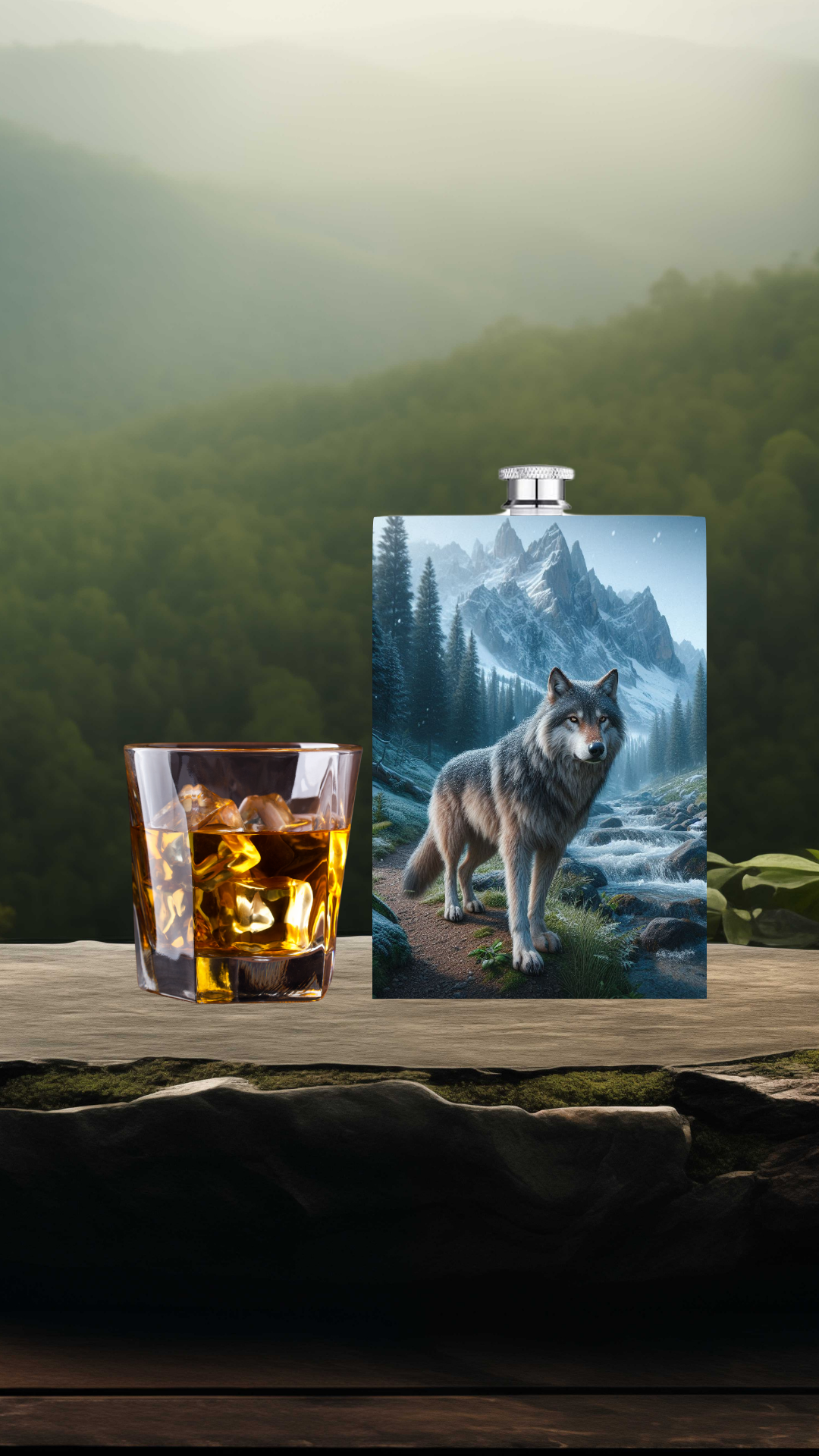 Majestic Wilderness Wolf Flasks – Collection