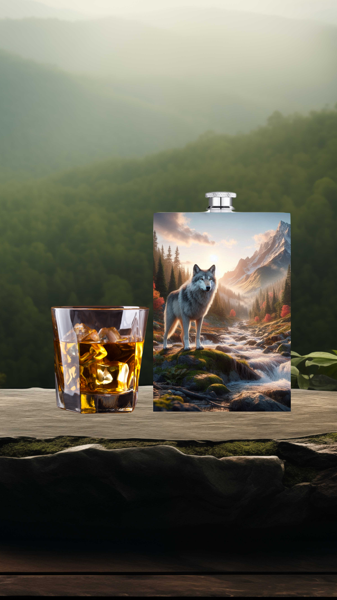 Majestic Wilderness Wolf Flasks – Collection