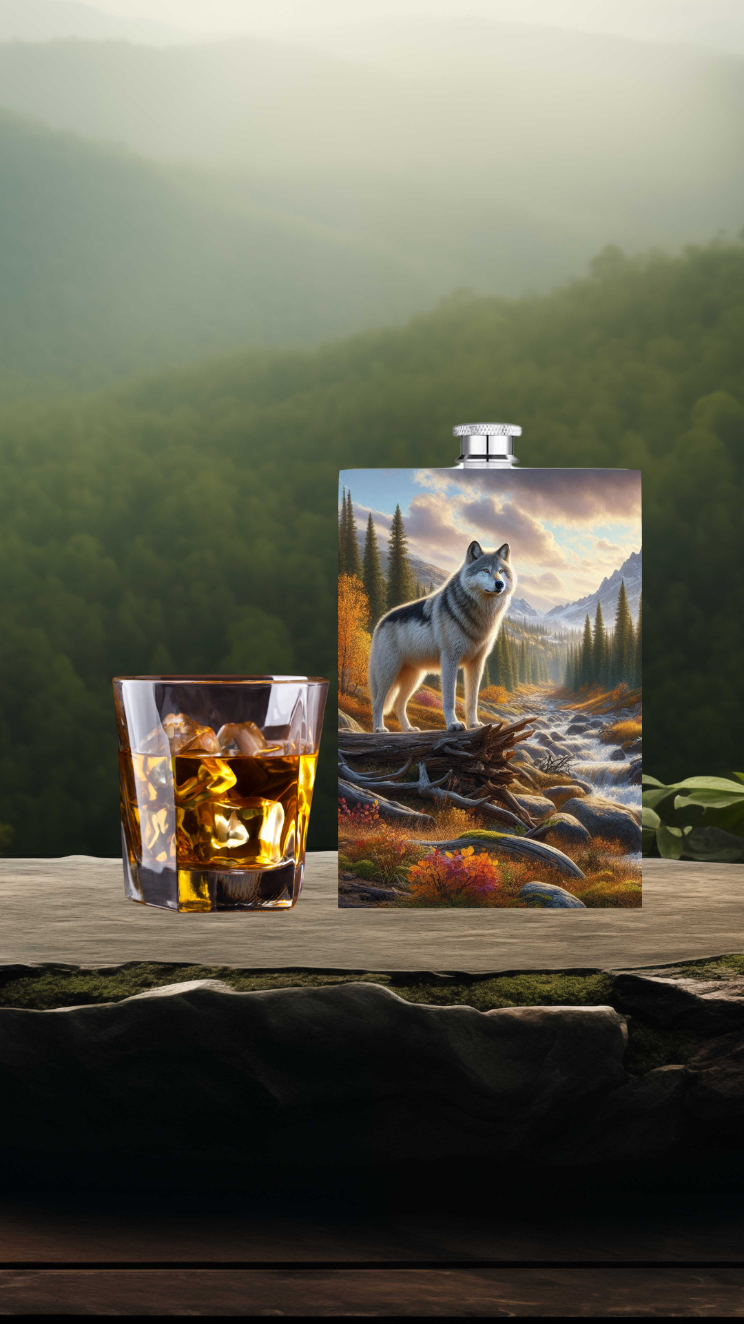 Majestic Wilderness Wolf Flasks – Collection