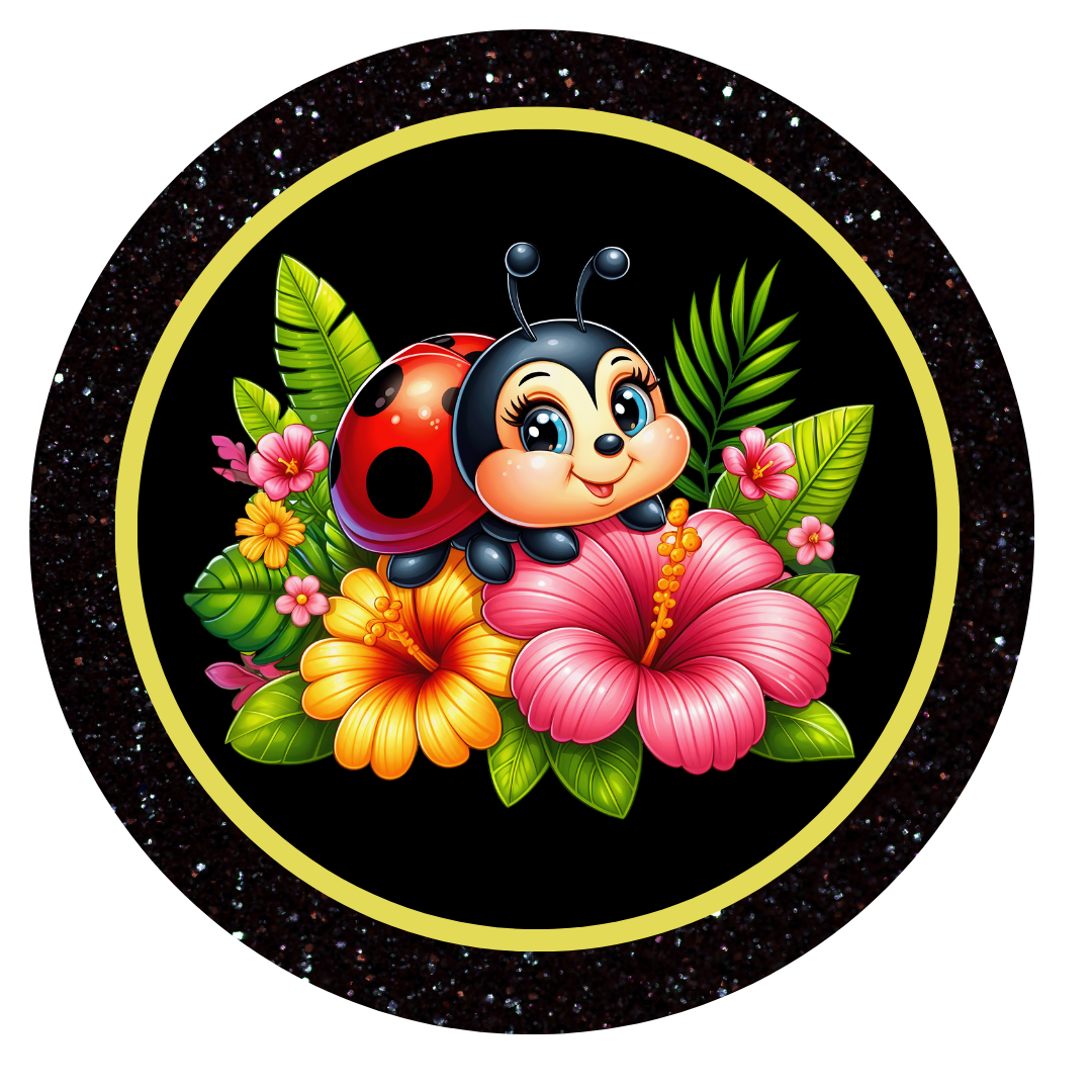 Ladybug Blossoms Car Charm & Clip Set