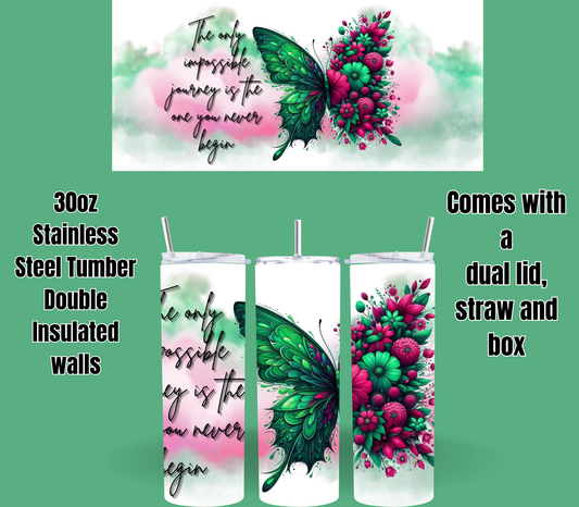 🦋 Wings of Courage: Butterfly Tumbler Collection