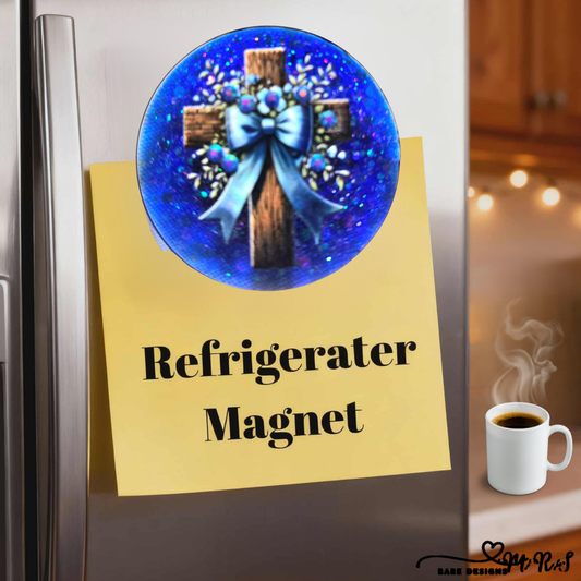 Blue Cross Blessings Refrigerator Magnet – Inspirational Christian Décor