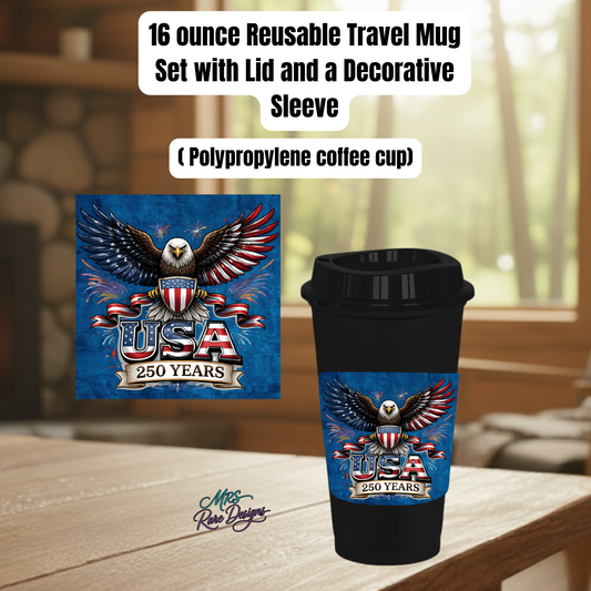"Glory Rise" — USA 250 Years Patriot Travel Mug Set