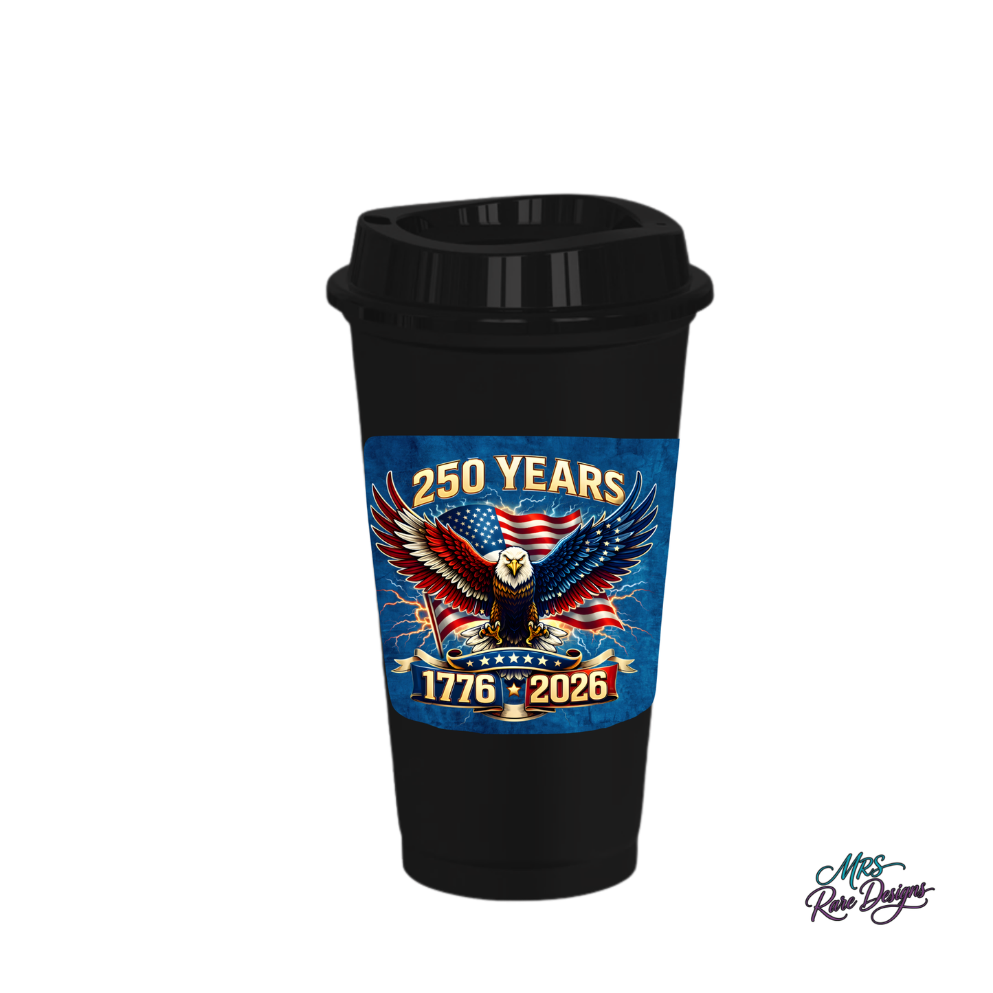"Dark Eagle" — 250 Years Patriot Travel Mug Set in Midnight Black