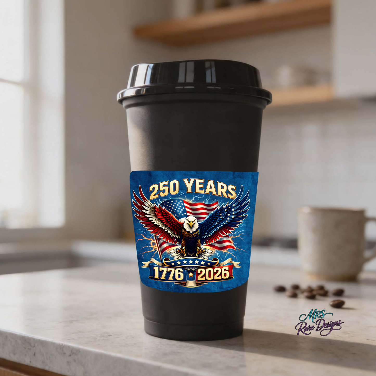"Dark Eagle" — 250 Years Patriot Travel Mug Set in Midnight Black