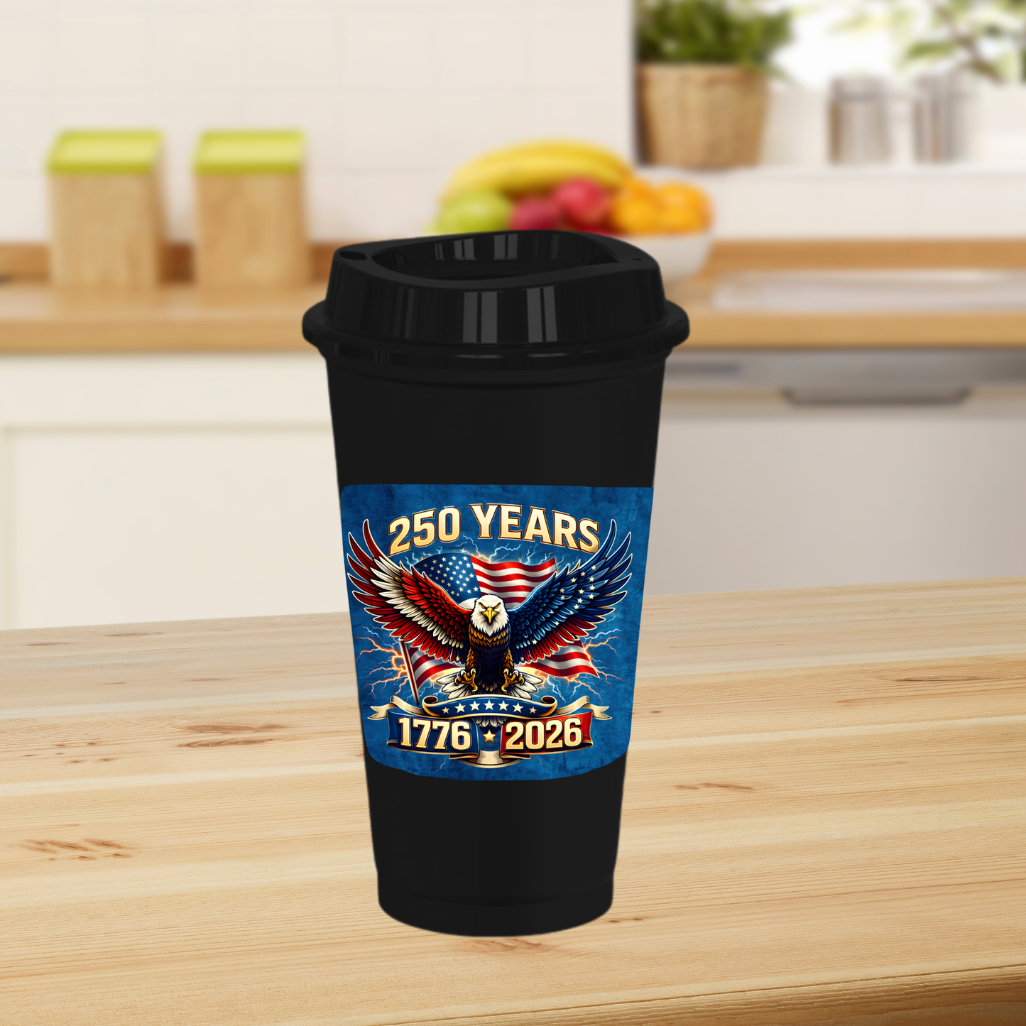 "Dark Eagle" — 250 Years Patriot Travel Mug Set in Midnight Black