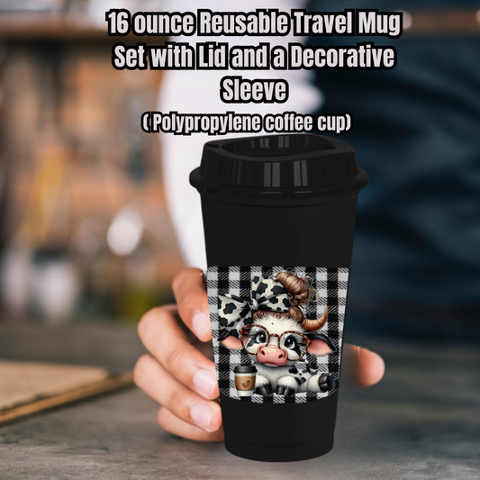 Cow Print Cutie 16oz Travel Mug Collection