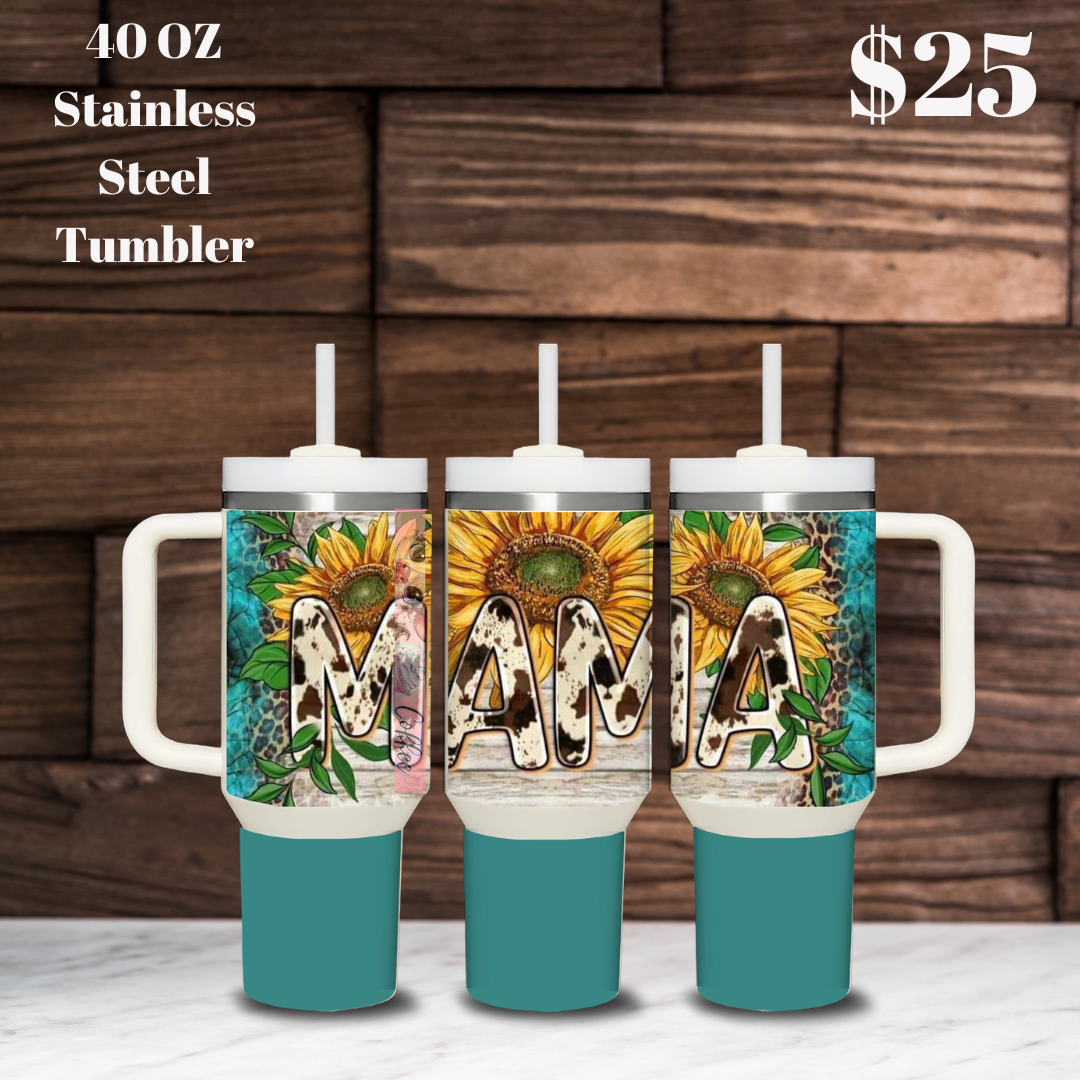 Sunflower Serenity Mama Tumbler