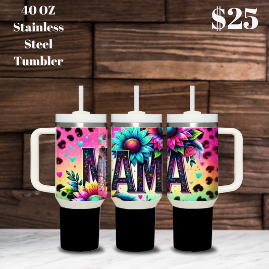 Mama's Floral Delight Tumbler