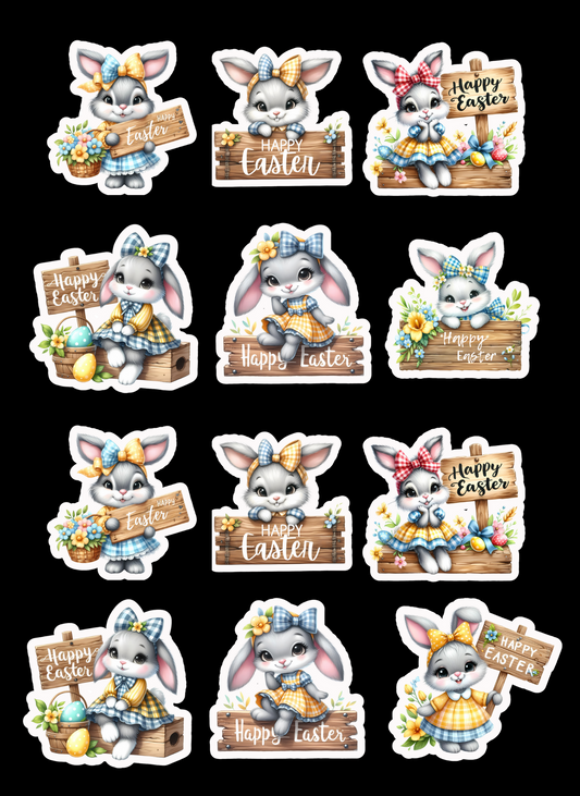 Hoppy Easter Bunny Stickers