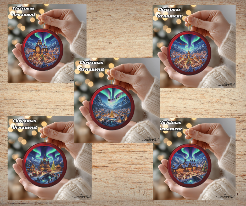 Aurora Christmas Village Ornament Set