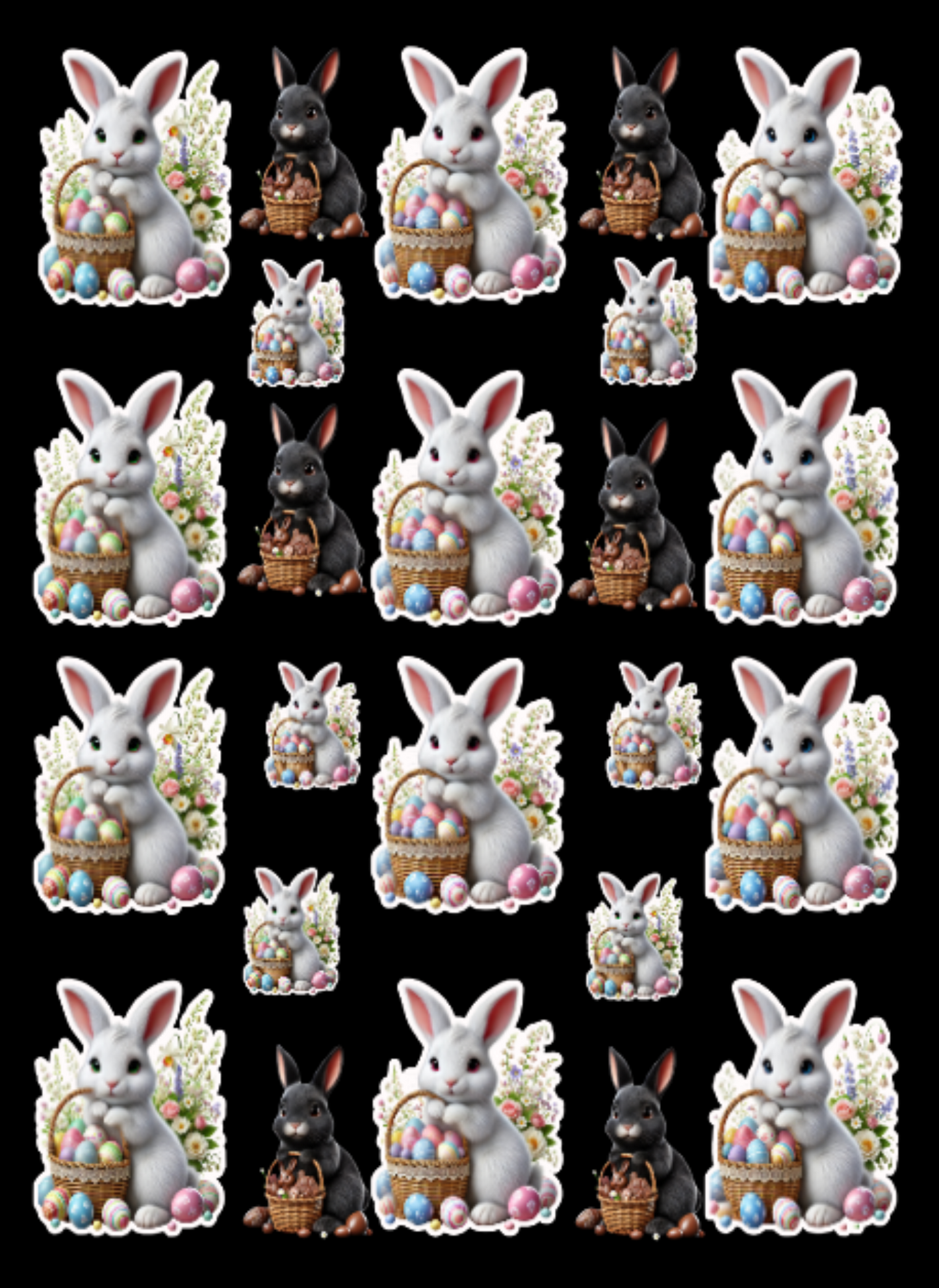 Bunny Basket Bonanza Stickers