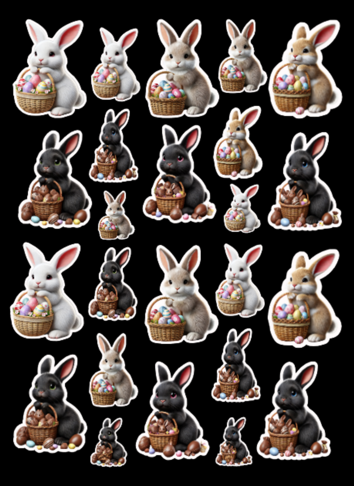 Bunny Basket Bonanza Stickers