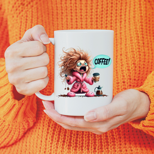 Morning Mayhem Coffee Mugs: The Early Bird's Comic Relief