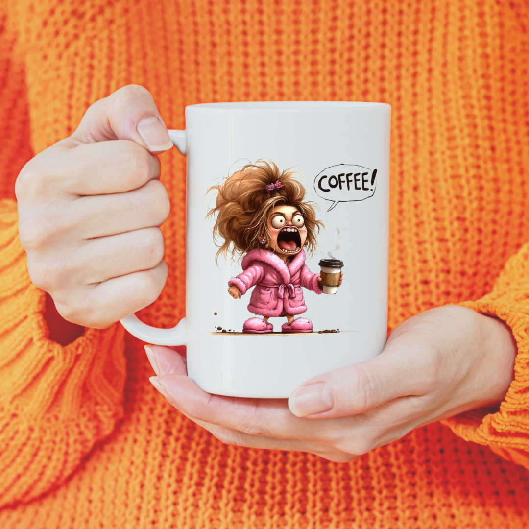 Morning Mayhem Coffee Mugs: The Early Bird's Comic Relief