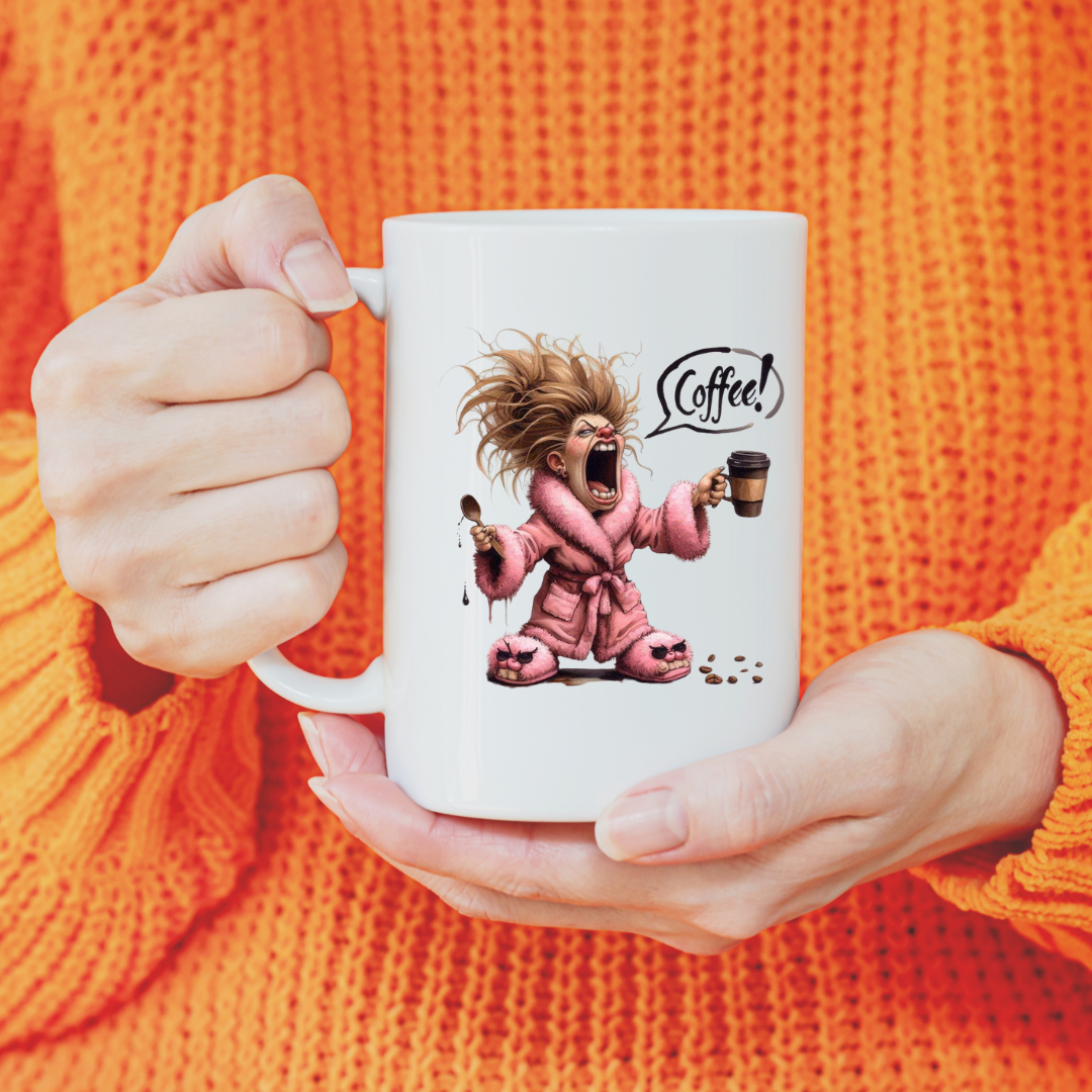 Morning Mayhem Coffee Mugs: The Early Bird's Comic Relief