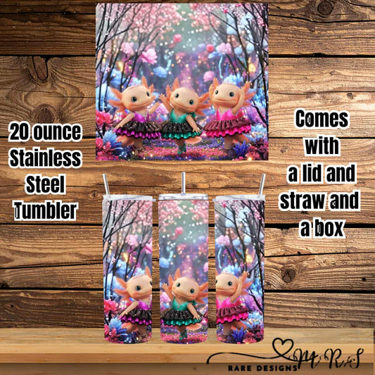 Axolotl Ballet 20oz Stainless Steel Tumbler – Enchanted Forest Sips