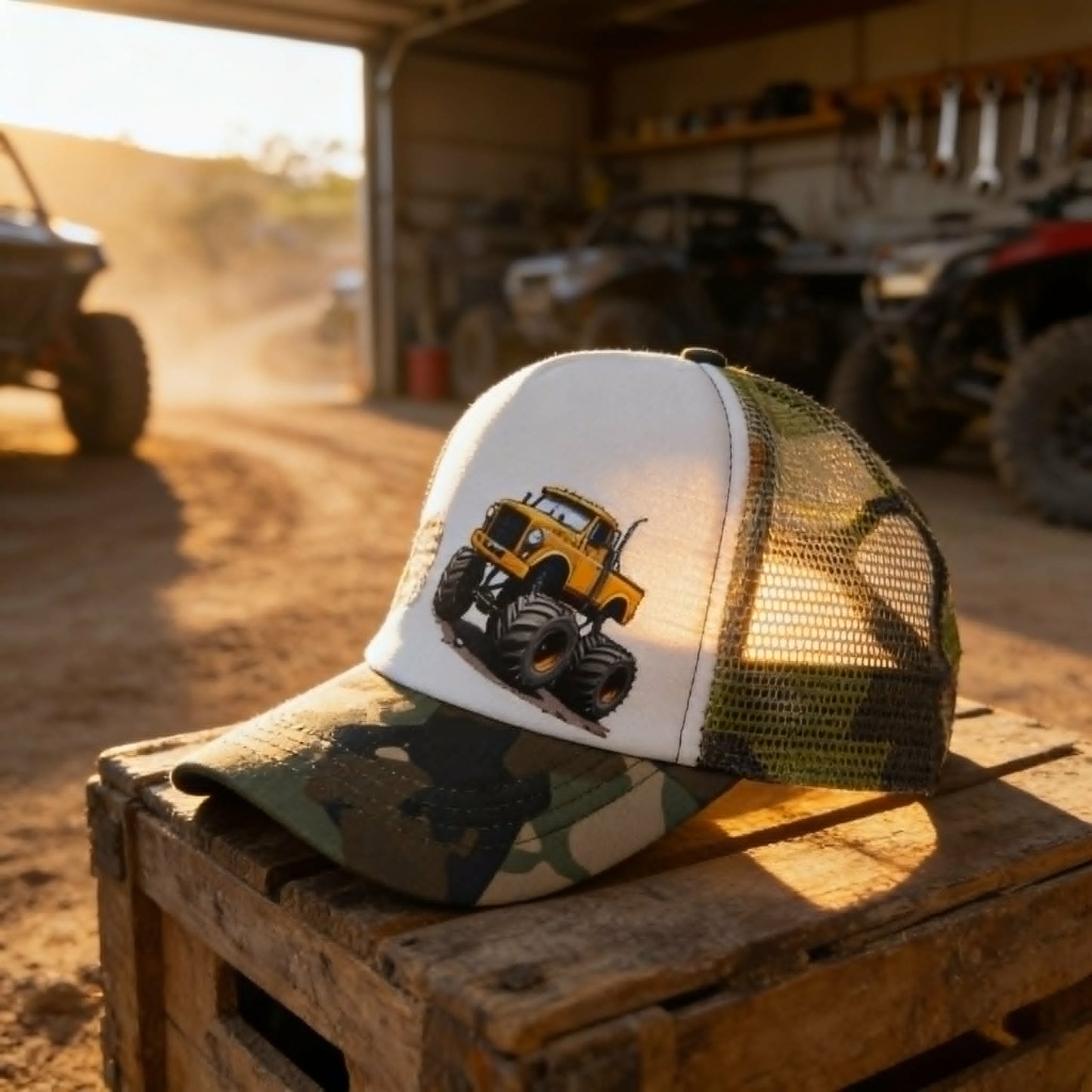 "Mud Buddy" – The Monster Truck Trucker Hat