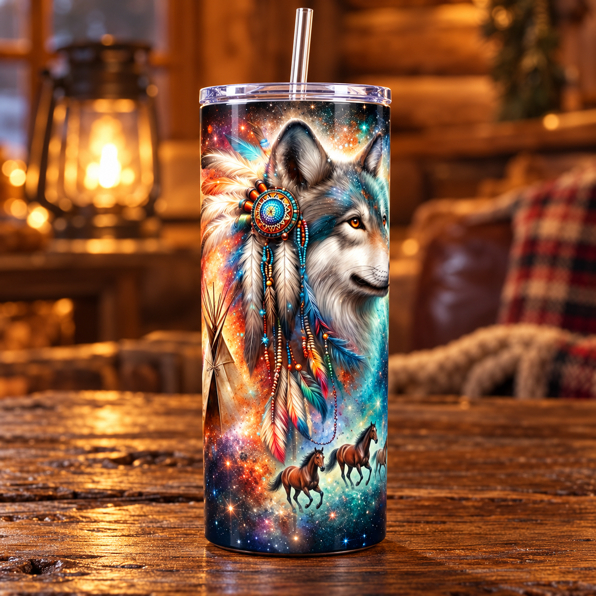 Wild Spirit Wolf 20-Ounce Stainless Steel Tumbler