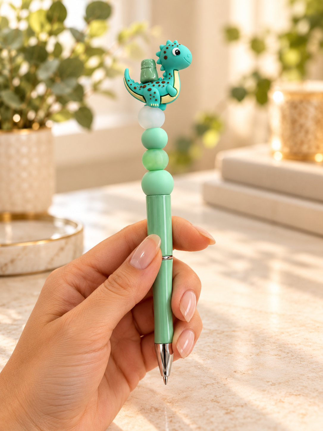 Dinosaur Beaded Pen - A Little Dino, A Lot of Charm