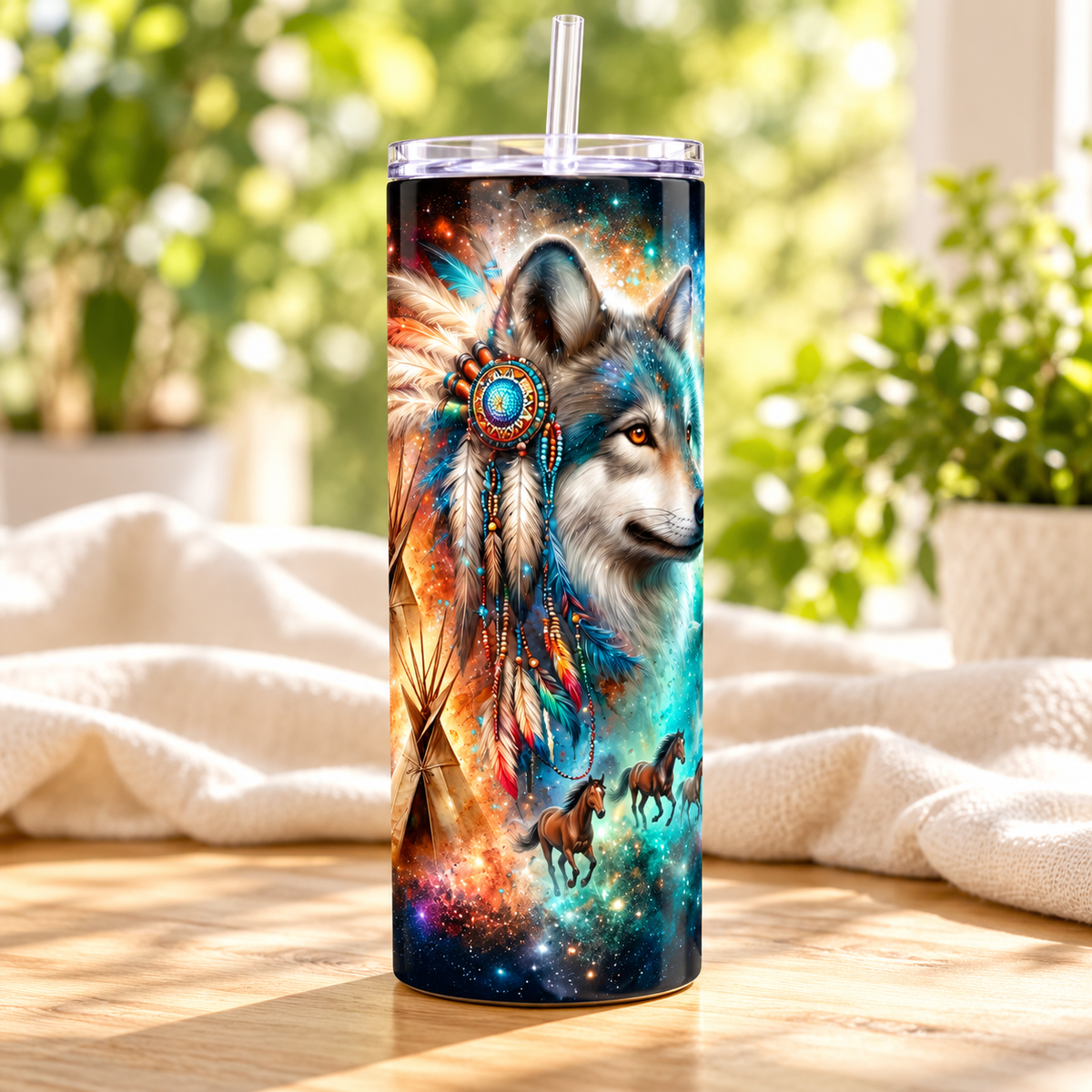 Wild Spirit Wolf 20-Ounce Stainless Steel Tumbler