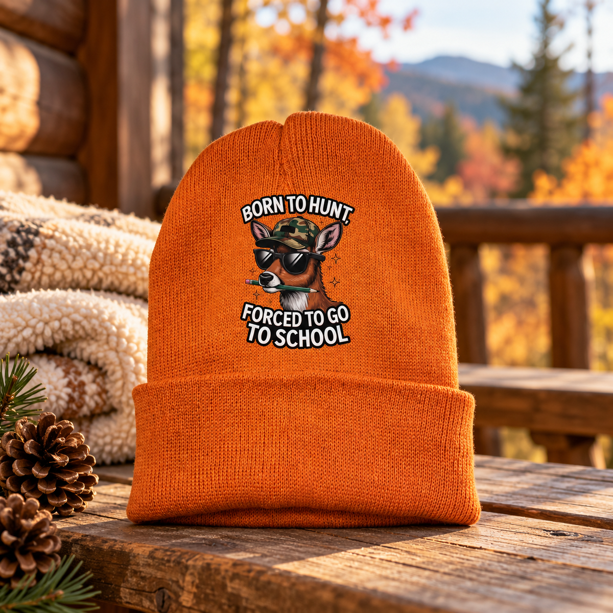 Woods on the Mind — Born to Hunt Beanie