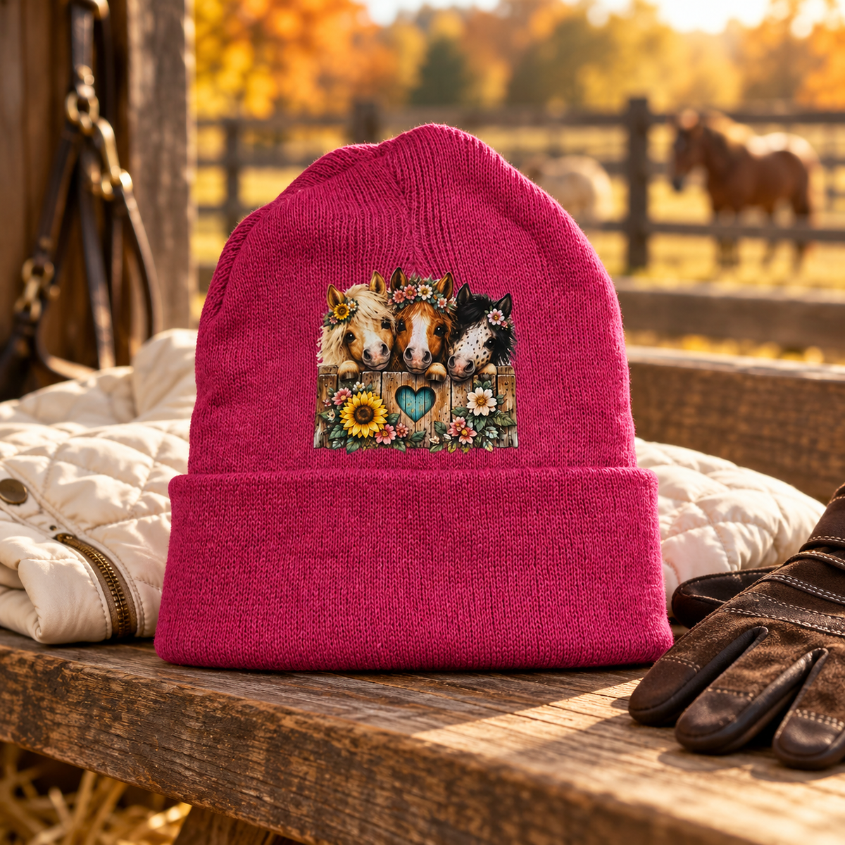 Pony Kisses & Cozy Wishes — Pink Pony Beanie