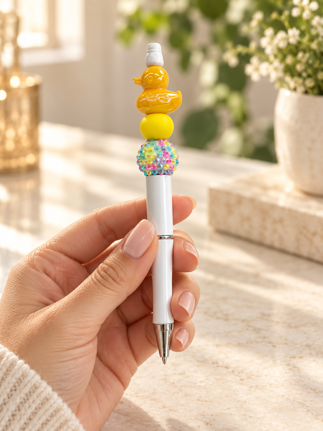 Yellow Duck Beaded Pen - A Little Quack, A Lot of Sunshine