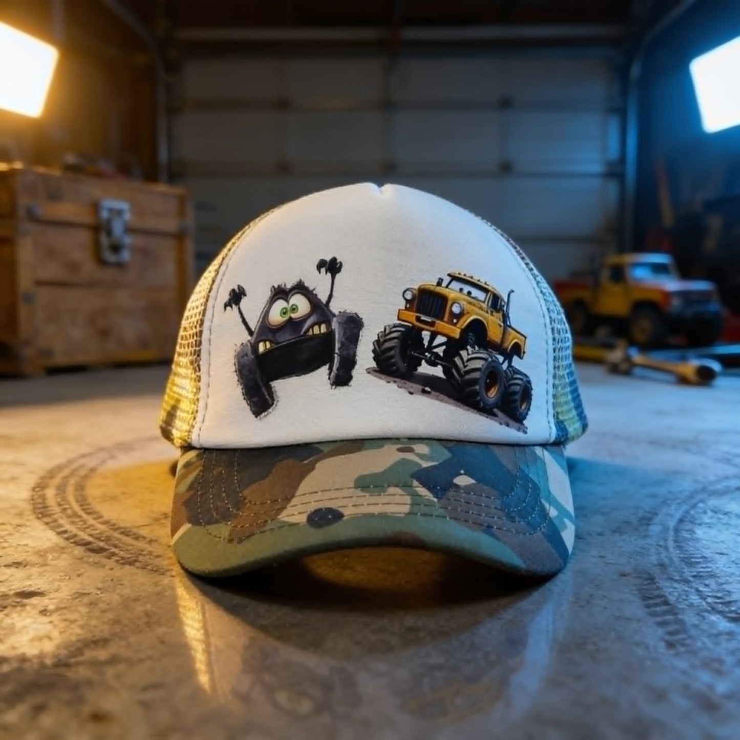 "Mud Buddy" – The Monster Truck Trucker Hat
