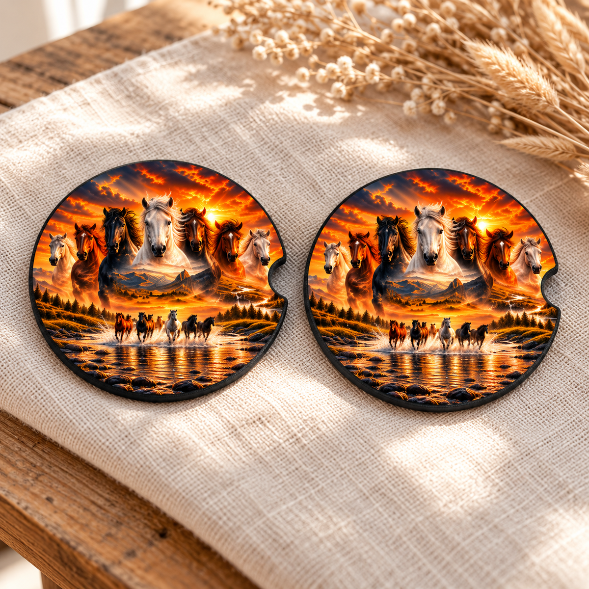 Wild & Free Neoprene Car Coasters (Set of 2)