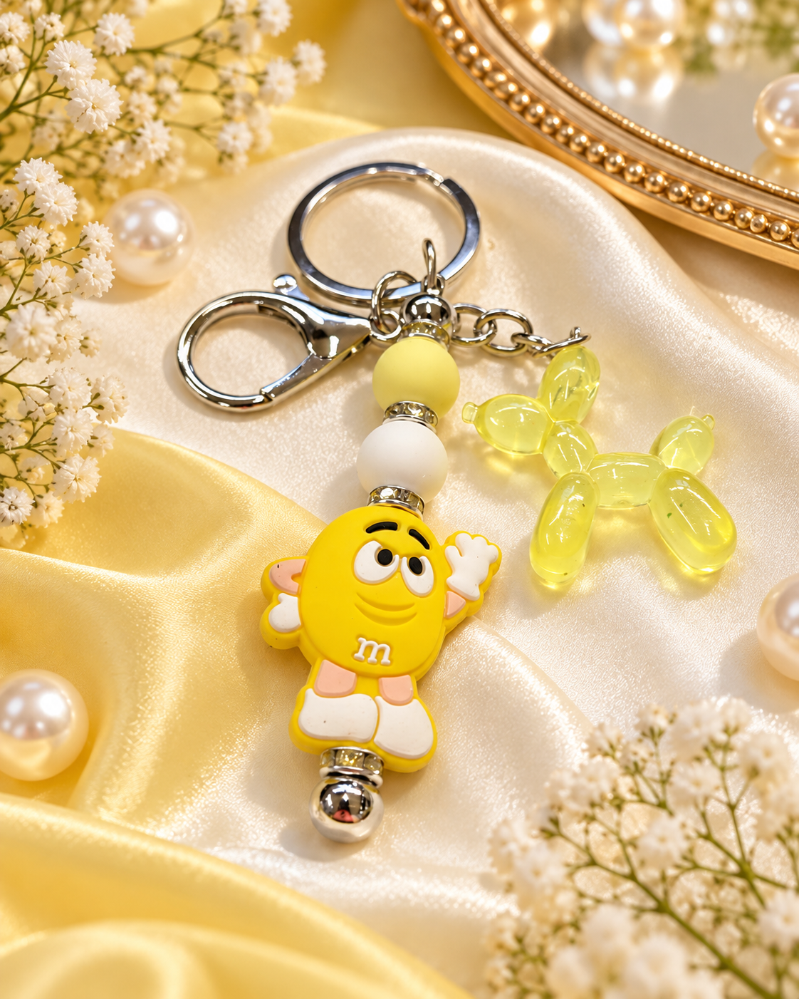 Sunshine Pop Candy Cutie Keychain with Balloon Dog Charm