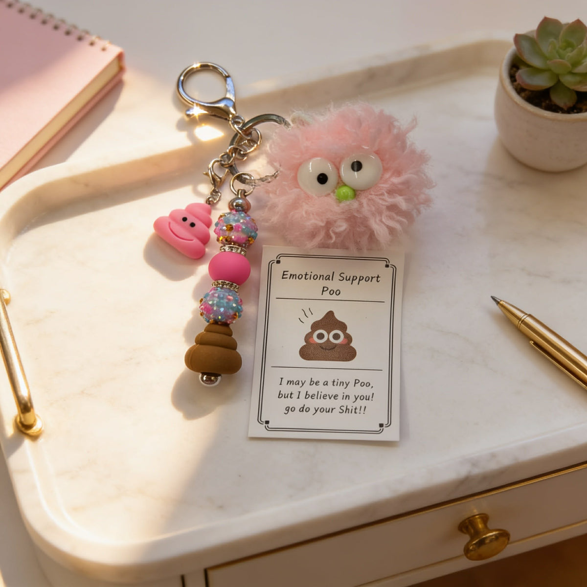 The "Go Do Your Sh*t" Emotional Support Poo Keychain