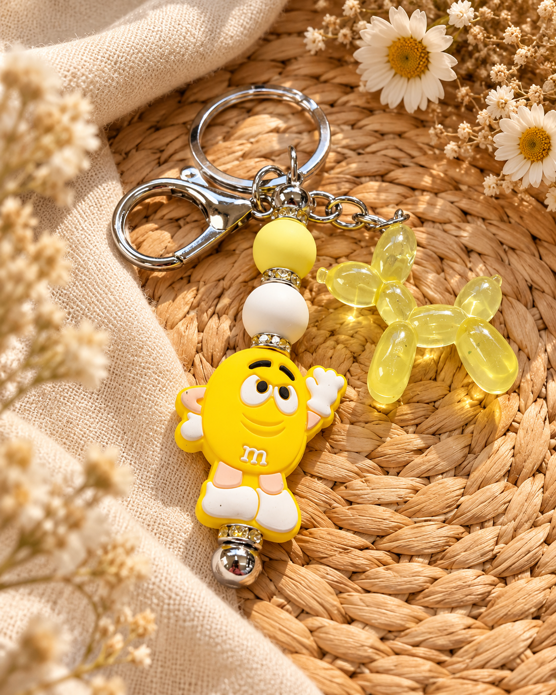 Sunshine Pop Candy Cutie Keychain with Balloon Dog Charm