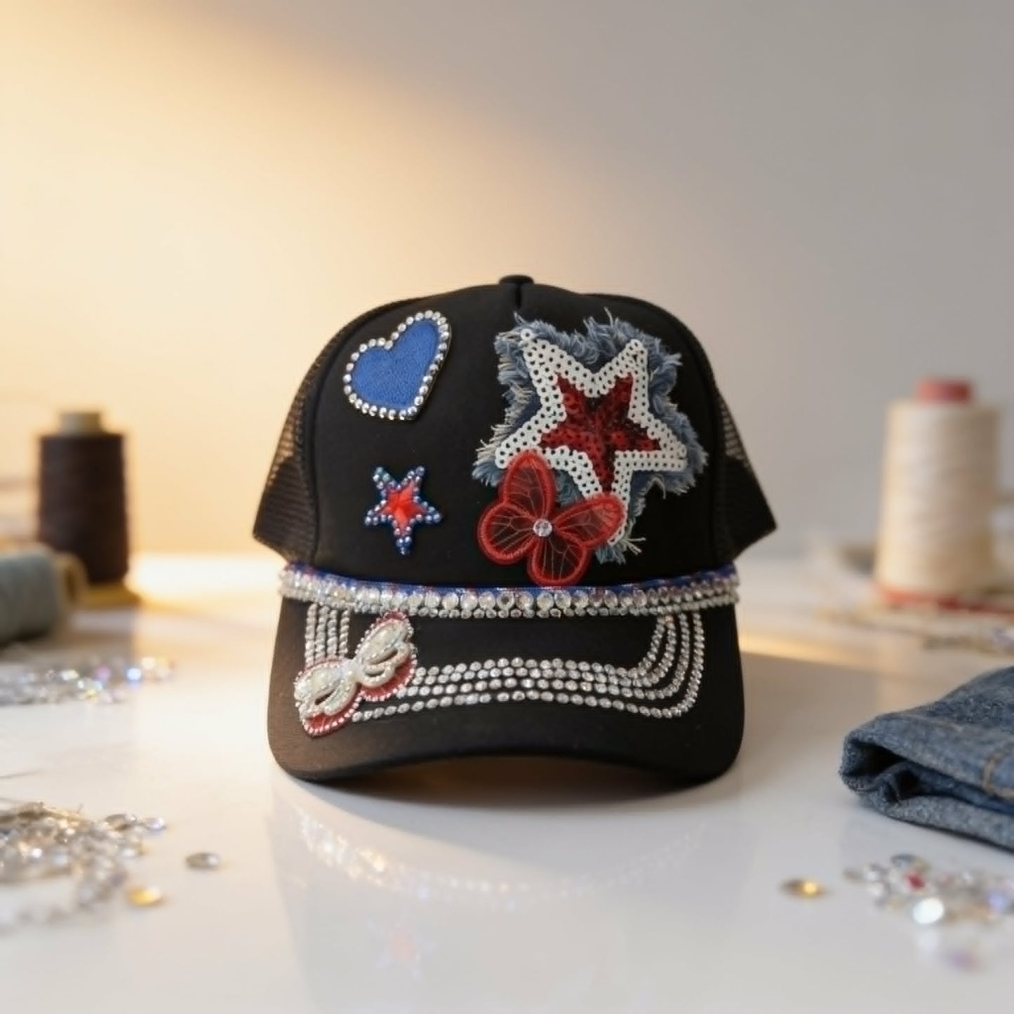Stars & Shine Rhinestone Trucker Hat