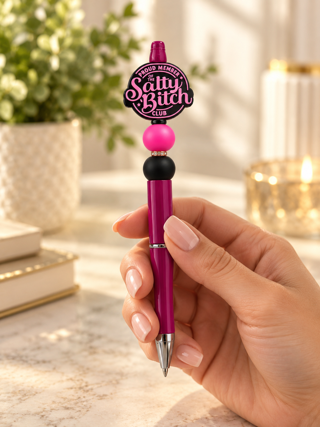 Salty Bitch Club Beaded Pen - A Little Salty, A Lot of Sass
