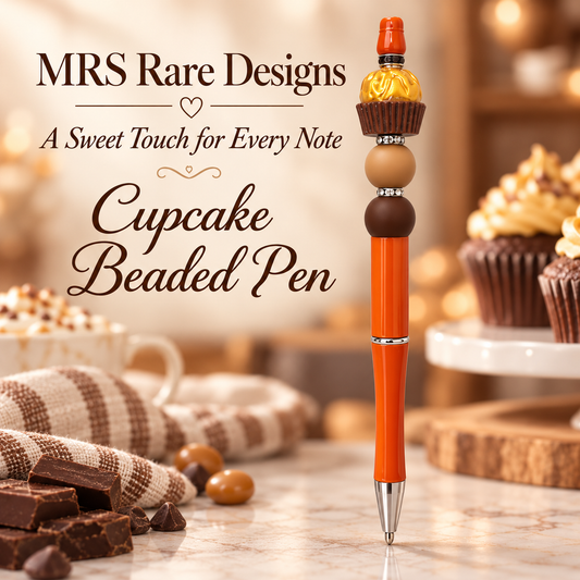 Frosted Charm Cupcake Beaded Pen